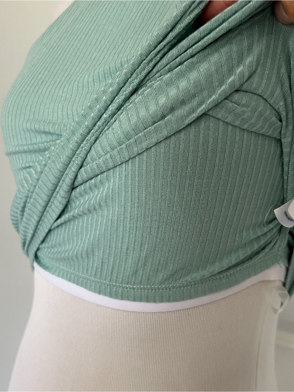 Tavik Mint Ribbed High Neck Tank - Small - Picture 4 of 5